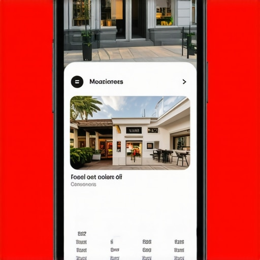 AR interface displaying local business overlays on a smartphone