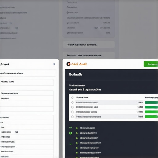 Detailed Google My Business audit report showing optimization metrics.