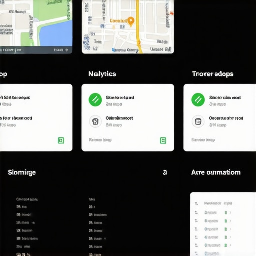 Local SEO Analytics Dashboard Screenshot of a local SEO dashboard highlighting analytics and alerts for maps optimization