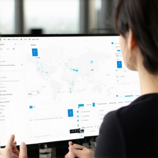 Person reviewing digital maps with optimization tools open on screen.
