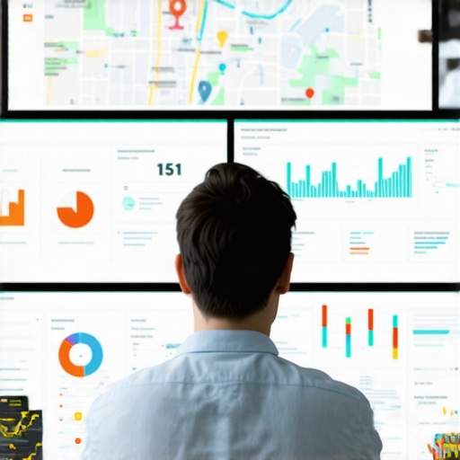 Business owner reviewing maps audit and optimization tools on computer
