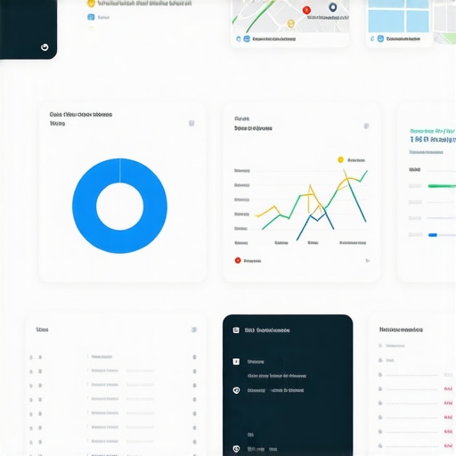 SEO Dashboard with Maps Audit Reports A computer screen showing SEO analytics, mapping audits, and performance indicators for local search optimization.