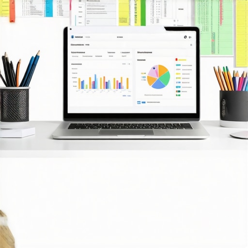Laptop showing analytics dashboard with local SEO metrics