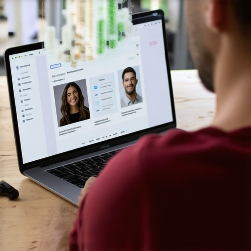 Person working on local SEO optimization using analytics tools on laptop