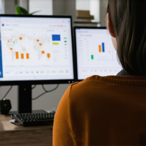 Person reviewing local SEO performance charts on a computer