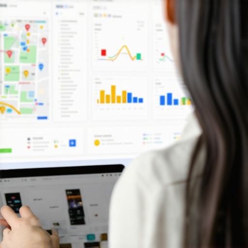 Person reviewing analytics dashboards for local SEO performance