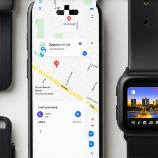 Smartphone and wearable devices displaying local business listing optimization