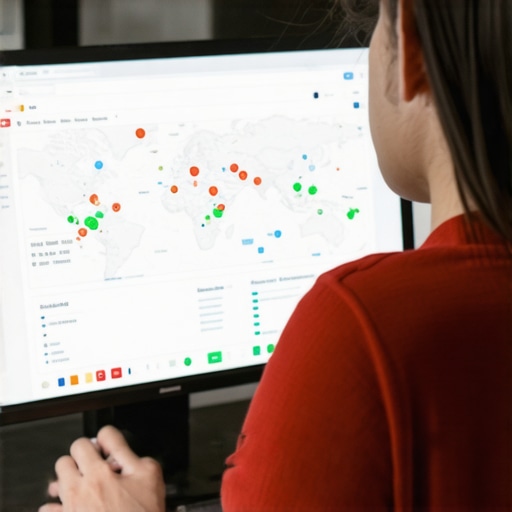Person reviewing maps audit and optimization tools on computer