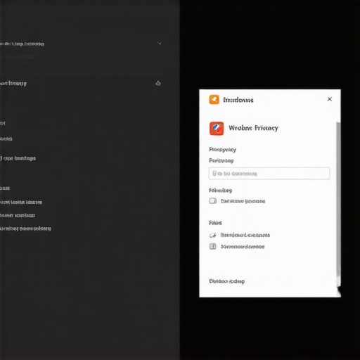 User configuring privacy settings in Windows and Firefox